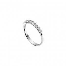 μισόβερο λευκόχρυσο δαχτυλίδι λευκά ζιργκόν D11200885