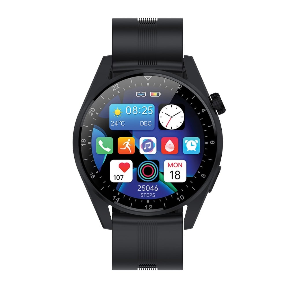 Das.4 SG48 Smartwatch μαύρο λουράκι σιλικόνης 203050281