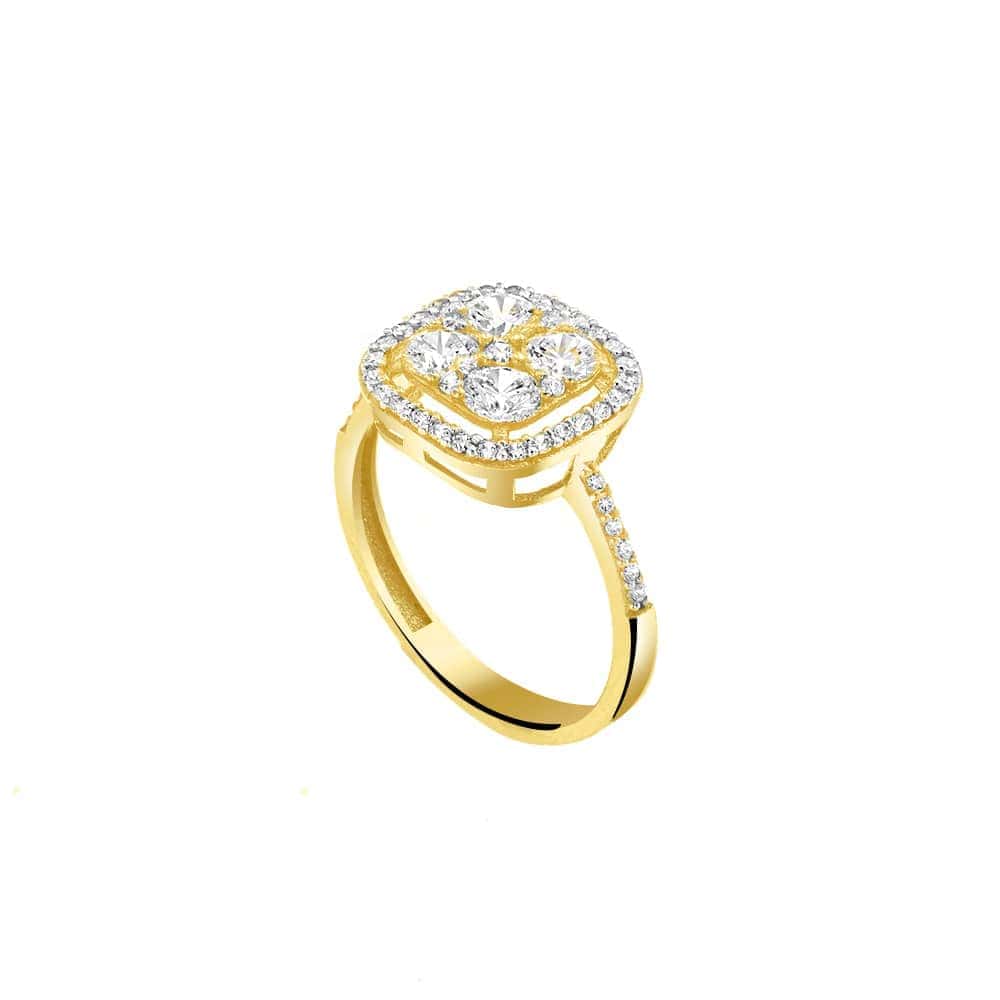 δαχτυλίδι γυναικείο κίτρινο χρυσό ζιργκόν D11100902