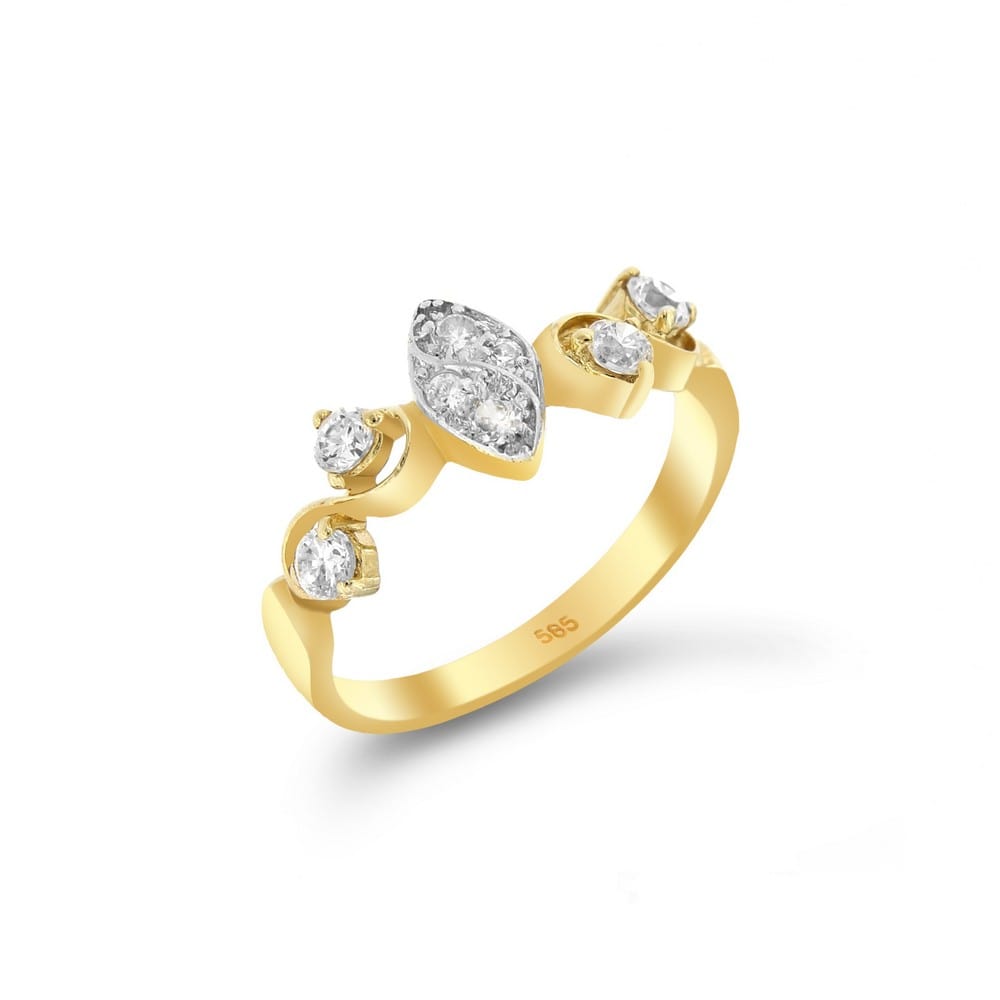 Γυναικείο δαχτυλίδι κίτρινο χρυσό ζιργκόν D11100492