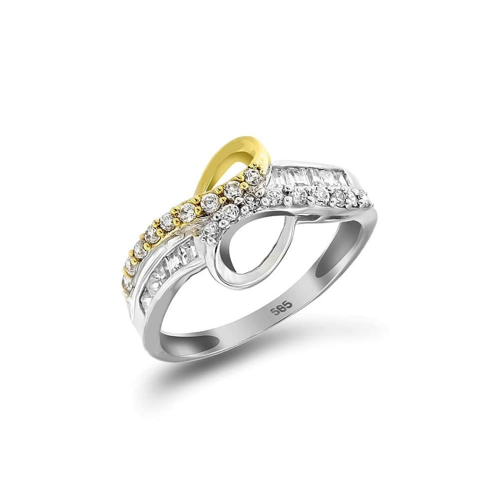 Γυναικείο λευκόχρυσο δαχτυλίδι ζιργκόν D11400638