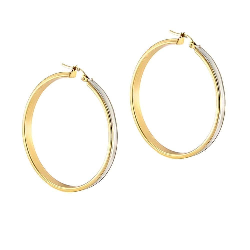Organic Matte Gold Hoop Earrings  felt