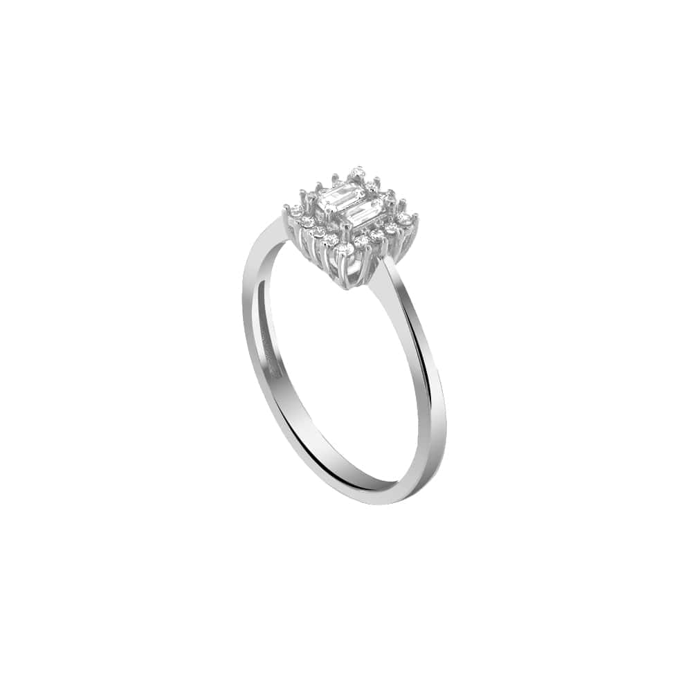 λευκόχρυσο γυναικείο δαχτυλίδι ζιργκόν D11200978