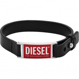 ανδρικό βραχιόλι Diesel Leather Steel DX1370040