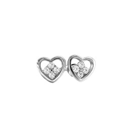 ασημένια γυναικεία καρφωτά σκουλαρίκια καρδιά SK21200289
