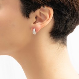 ασημένια γυναικεία καρφωτά σκουλαρίκια σταγόνα SK21200351(α)