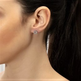 ασημένια γυναικεία καρφωτά σκουλαρίκια ζιργκόν SK21200315(b)