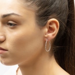ασημένια γυναικεία σκουλαρίκια κρίκοι μεσαίοι SK21200216(a)