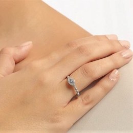 ασημένιο γυναικείο δαχτυλίδι μάτι ζιργκόν D21200016(b)