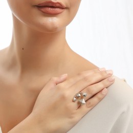 ασημένιο γυναικείο δαχτυλίδι τρίγωνα σχέδια D21200068(a)