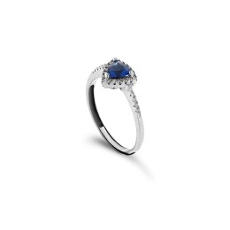 ασημένιο γυναικείο δαχτυλίδι μπλε ζιργκόν D21200103