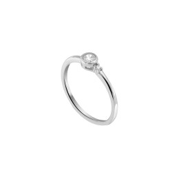 ασημένιο μονόπετρο δαχτυλίδι λευκά ζιργκόν D21200152