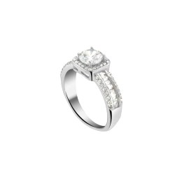 ασημένιο μονόπετρο δαχτυλίδι λευκά ζιργκόν D21200156