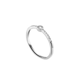 ασημένιο μονόπετρο δαχτυλίδι λευκά ζιργκόν D21200160