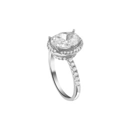 ασημένιο μονόπετρο δαχτυλίδι λευκά ζιργκόν D21200164