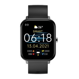 Das4 SU01 Smartwatch μαύρο λουράκι σιλικόνης 50291