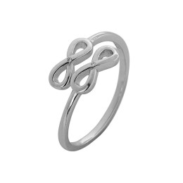 δαχτυλίδι γυναικείο ασημένιο άπειρο ζιργκόν D21200018