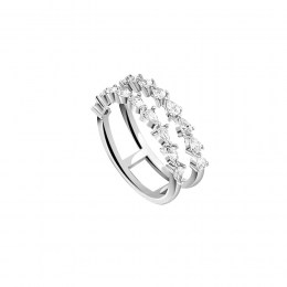 δαχτυλίδι γυναικείο ασημένιο διπλό D21200116