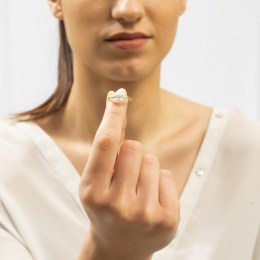 δαχτυλίδι γυναικείο επίχρυσο ασημένιο μισόβερο D21100112(a)