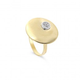 Δαχτυλίδι γυναικείο κίτρινο χρυσό κύκλος D11100812