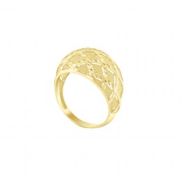 δαχτυλίδι γυναικείο κίτρινο χρυσό ρόμβους D11100875