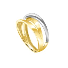 δαχτυλίδι γυναικείο κίτρινο χρυσό τριπλό D11400885