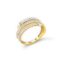 δαχτυλίδι γυναικείο κίτρινο χρυσό ζιργκόν D11100536