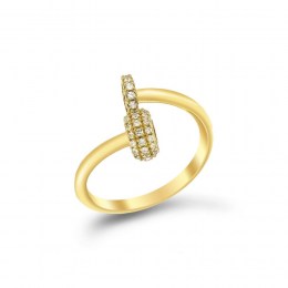 Δαχτυλίδι γυναικείο κίτρινο χρυσό ζιργκόν D11100674