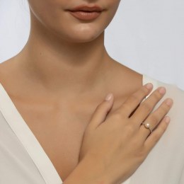 Δαχτυλίδι γυναικείο λευκόχρυσο μαργαριτάρι D11200774(a)