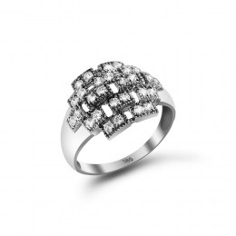 Δαχτυλίδι γυναικείο λευκόχρυσο ζιργκόν D11200460