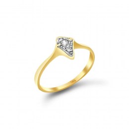 Δαχτυλίδι κίτρινο χρυσό γυναικείο ρόμβος D11100673