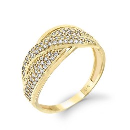 Δαχτυλίδι κίτρινο χρυσό γυναικείο ζιργκόν D11100009