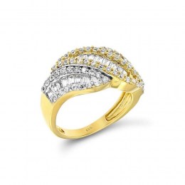 Δαχτυλίδι κίτρινο χρυσό γυναικείο ζιργκόν D11100010