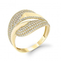 Δαχτυλίδι κίτρινο χρυσό γυναικείο ζιργκόν D11100018