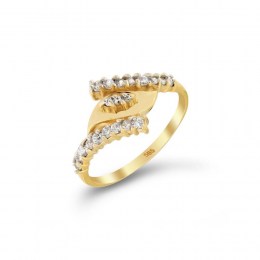 δαχτυλίδι κίτρινο χρυσό γυναικείο ζιργκόν D11100367