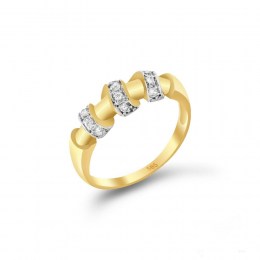 Δαχτυλίδι κίτρινο χρυσό γυναικείο ζιργκόν D11100489