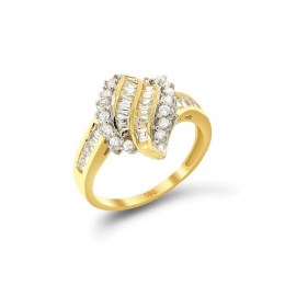 Δαχτυλίδι κίτρινο χρυσό γυναικείο ρόμβος D11100655