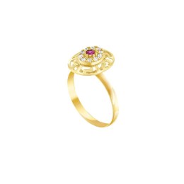 δαχτυλίδι κίτρινο χρυσό οβάλ ζιργκόν D11101016