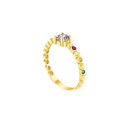 δαχτυλίδι κίτρινο χρυσό πολύχρωμα ζιργκόν D11101001