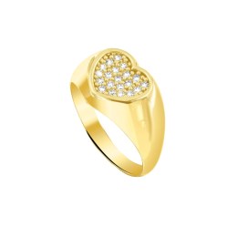 δαχτυλίδι κίτρινο χρυσό σεβαλιέ καρδιά D11101027