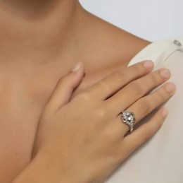 δαχτυλίδι λευκόχρυσο γυναικείο καρδιές D11200469(b)