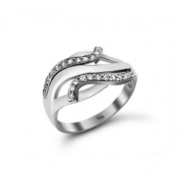Δαχτυλίδι λευκόχρυσο γυναικείο ζιργκόν D11200401