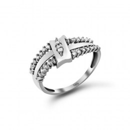 Δαχτυλίδι λευκόχρυσο γυναικείο ζιργκόν D11200458