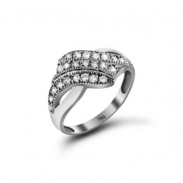 Δαχτυλίδι λευκόχρυσο γυναικείο ζιργκόν D11200463