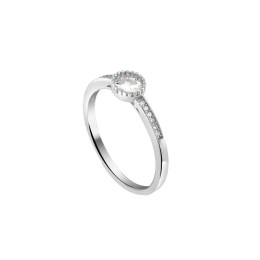 δαχτυλίδι μονόπετρο ασημένιο λευκά ζιργκόν D21200165