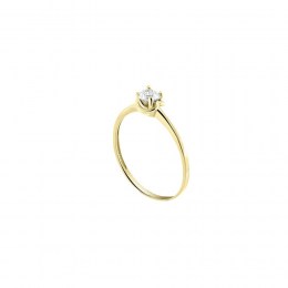 δαχτυλίδι μονόπετρο κίτρινο χρυσό ζιργκόν D11100871