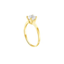 δαχτυλίδι μονόπετρο κίτρινο χρυσό ζιργκόν D11100987