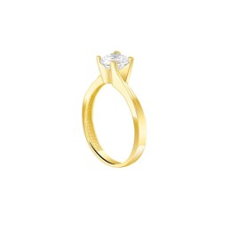 δαχτυλίδι μονόπετρο κίτρινο χρυσό ζιργκόν D11100993