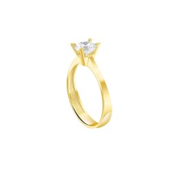 δαχτυλίδι μονόπετρο κίτρινο χρυσό ζιργκόν D11100996