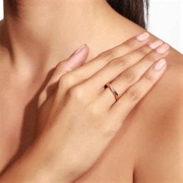 Δαχτυλίδι ροζ χρυσό γυναικείο ζιργκόν D11300805(b)